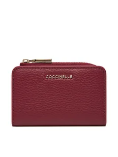 Coccinelle Mały Portfel Damski MW5 Metallic Soft E2 MW5 17 01 01 Bordowy - Portfele - miniaturka - grafika 1