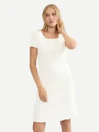 Piżamy damskie - Triumph Koszula nocna Mix & Match 10227255 Biały Regular Fit - miniaturka - grafika 1