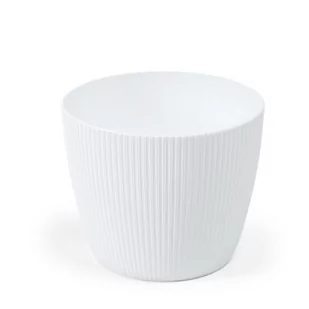 Osłonka-doniczka MAGNOLIA jumper fi 22 biały Lamela - Donice - miniaturka - grafika 1