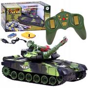 Zabawki zdalnie sterowane - Zdalnie Sterowany Czołg Pojazd Samochód Wojskowy Zabawka Światła Led - miniaturka - grafika 1