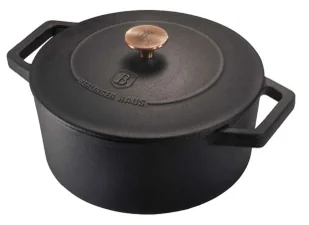 Czarny żeliwny garnek 4.3L N1-H48 - Garnki - miniaturka - grafika 1