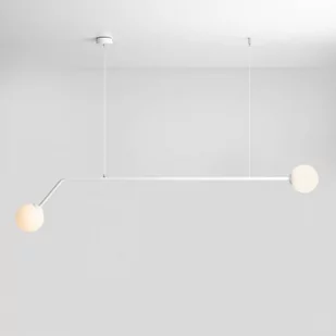 ADX LAMPA wisząca 1064H ADX szklana OPRAWA industrialne kule ZWIS pręt biały 1064H - Lampy sufitowe - miniaturka - grafika 1