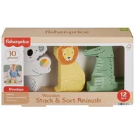 Zabawki interaktywne dla dzieci - Zabawka edukacyjna FISHER PRICE Układaj i sortuj zwierzątka HXV04 - miniaturka - grafika 1
