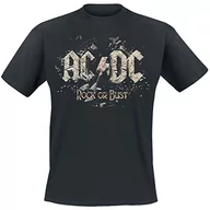 Koszulki męskie - DC AC T-shirt męski z napisem Rock Or Bust, czarny, S 1010400-1 - miniaturka - grafika 1