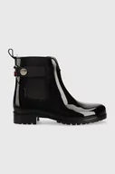 Kalosze damskie - Tommy Hilfiger kalosze Ankle Rainboot With Metal Detail damskie kolor czarny - miniaturka - grafika 1