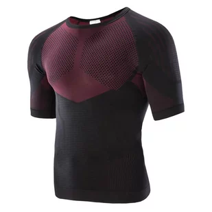 Hi-Tec, HANO TOP, Bielizna termoaktywna męska, Bluza, Black/Dark Red, M/L - Koszulki męskie - miniaturka - grafika 1