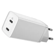 Ładowarki do telefonów - Baseus GaN2 Lite szybka ładowarka 2x USB Typ C 65 W Power Delivery 3.0 Quick Charge 4+ SCP FCP AFC biały (CCGAN2L-E02) - miniaturka - grafika 1