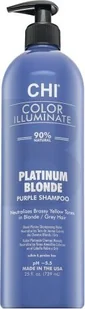 CHI Color Illuminate Platinum Blonde Purple Shampoo szampon rozjaśniający do włosów platynowy blond i siwych 739 ml - Szampony do włosów - miniaturka - grafika 1