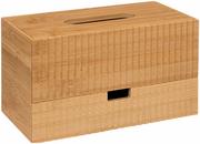 Pudła i pojemniki do przechowywania - 5five Simply Smart Pudełko na chusteczki z szufladką TERRE INCONNUE, bambusowe - miniaturka - grafika 1