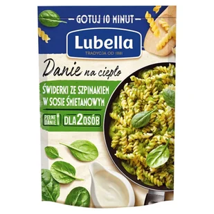 Lubella Danie na ciepło Świderki ze szpinakiem w sosie śmietanowym 190 g - Szybkie dania obiadowe - miniaturka - grafika 1