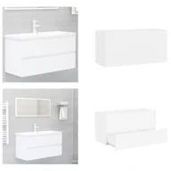 Szafki łazienkowe - vidaXL Szafka podumywalkowa biała 90x38,5x45 cm z drewna - Szafka łazienkowa - Szafki łazienkowe - Szafka - Szafki - miniaturka - grafika 1