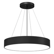 Lampy sufitowe - Okrągła zwisająca lampa Sengo 5210 Shilo ring circle koło do sypialni czarna - miniaturka - grafika 1