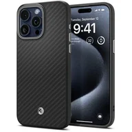 Etui i futerały do telefonów - Etui SPIGEN Enzo Aramid Mag MagSafe do Apple iPhone 15 Pro Max Czarny matowy - miniaturka - grafika 1