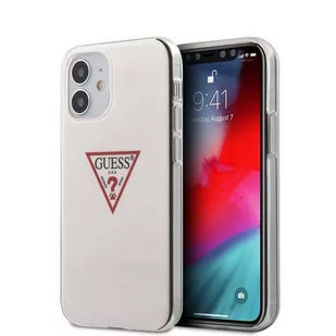 Guess GUHCP12SPCUCTLWH iPhone 12 5,4" biały/white hardcase Triangle Collection GUE000853 - Etui i futerały do telefonów - miniaturka - grafika 1