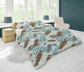 Pościel - Komplet pościeli Harmony niebieski 200 x 220 cm - miniaturka - grafika 1