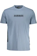 Koszulki i topy damskie - NAPAPIJRI JASNONIEBIESKI T-SHIRT MĘSKI Z KRÓTKIM RĘKAWEM - Napapijri - miniaturka - grafika 1