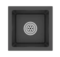 Zlewozmywaki - Elior Czarny zlewozmywak ze stali nierdzewnej A9-S62 - miniaturka - grafika 1
