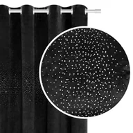 Zasłony - Zasłona 140 x 250 Dekoracyjna Welur Shiny Czarny - miniaturka - grafika 1