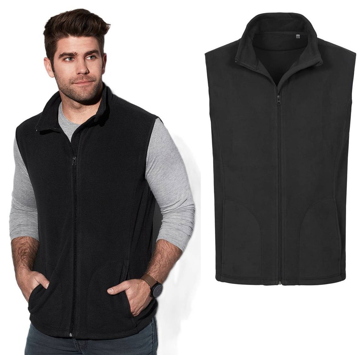 Bluza Kamizelka Bezrękawnik Miękki POLAR STEDMAN 5010 CZARNY L
