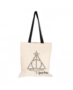 Płócienna torba na zakupy Harry Potter - Insygnia Śmierci, 38x42 cm PRODUKT LICENCJONOWANY, ORYGINALNY - Torby i wózki na zakupy - miniaturka - grafika 1