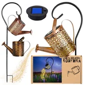 Lampy ogrodowe - Oświetlenie Solarne Led Konewka Ogrodowa Wbijana Dekoracja Świetlna 37 Diod - miniaturka - grafika 1