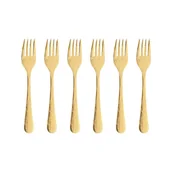 Zestawy sztućców - Komplet Widelczyków Do Ciasta 6 Sztuk Antique Gold Villa Italia - miniaturka - grafika 1