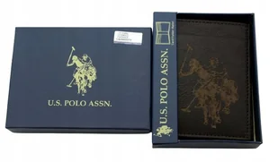 Portfel męski skórzany ORYGINAŁ skóra U.S. Polo Assn. ABPE7027HM Brązowy - Portfele - miniaturka - grafika 1
