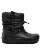 Śniegowce damskie - Crocs Śniegowce Classic Neo Puff Luxe Boot W 207312 Czarny - miniaturka - grafika 1
