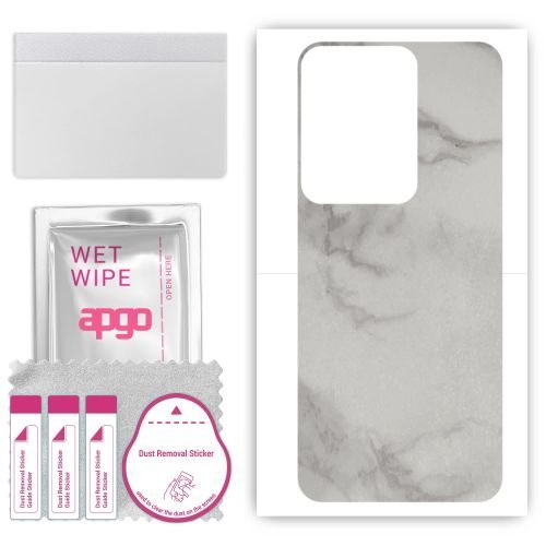 folia naklejka skórka strukturalna na TYŁ do Vivo Y12 V2317A - Marmur Szary - apgo SKINS