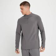 Bluzy męskie - Męska bluza z suwakiem 1/4 z kolekcji Velocity Ultra MP – Pebble Grey - L - miniaturka - grafika 1