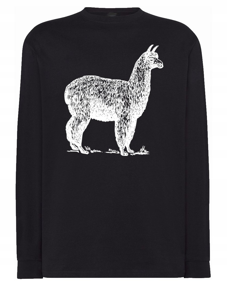 Longsleeve męski nadruk zwierzę LAMA r.S
