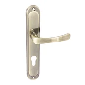 Klamki - Klamka do drzwi wewnętrznych z długim szyldem do wkładki Nova Patyna Domino - miniaturka - grafika 1