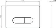 Przyciski spłukujące - Ideal Standard ProSys Oleas Przycisk WC czarny R0115A6 - miniaturka - grafika 1