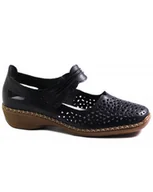 Półbuty damskie - PÓŁBUTY RIEKER - 41399-14 BLUE - Rieker - miniaturka - grafika 1