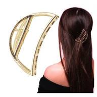 Ozdoby do włosów - Klamra do Włosów Złota Duża Spinka Francuska Metalowa Lekka i Wytrzymała - miniaturka - grafika 1