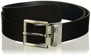 Armani Exchange skórzany pasek, czarny (czarny/granatowy 43420), 100 (rozmiar producenta: 34) męski, czarny - Paski - miniaturka - grafika 1