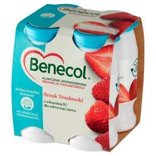 Benecol - Napój jogurtowy o smaku truskawkowym - Kefiry, jogurty, maślanki - miniaturka - grafika 1