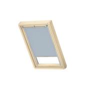 Rolety - Roleta zaciemniająca do okna dachowego 78x118 cm błękitna z aluminiową ramą Velux - miniaturka - grafika 1