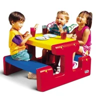 Stoliki dla dzieci - LITTLE TIKES KOLOROWY STOLIK PIKNIKOWY DLA DZIECI 4 OS. - miniaturka - grafika 1