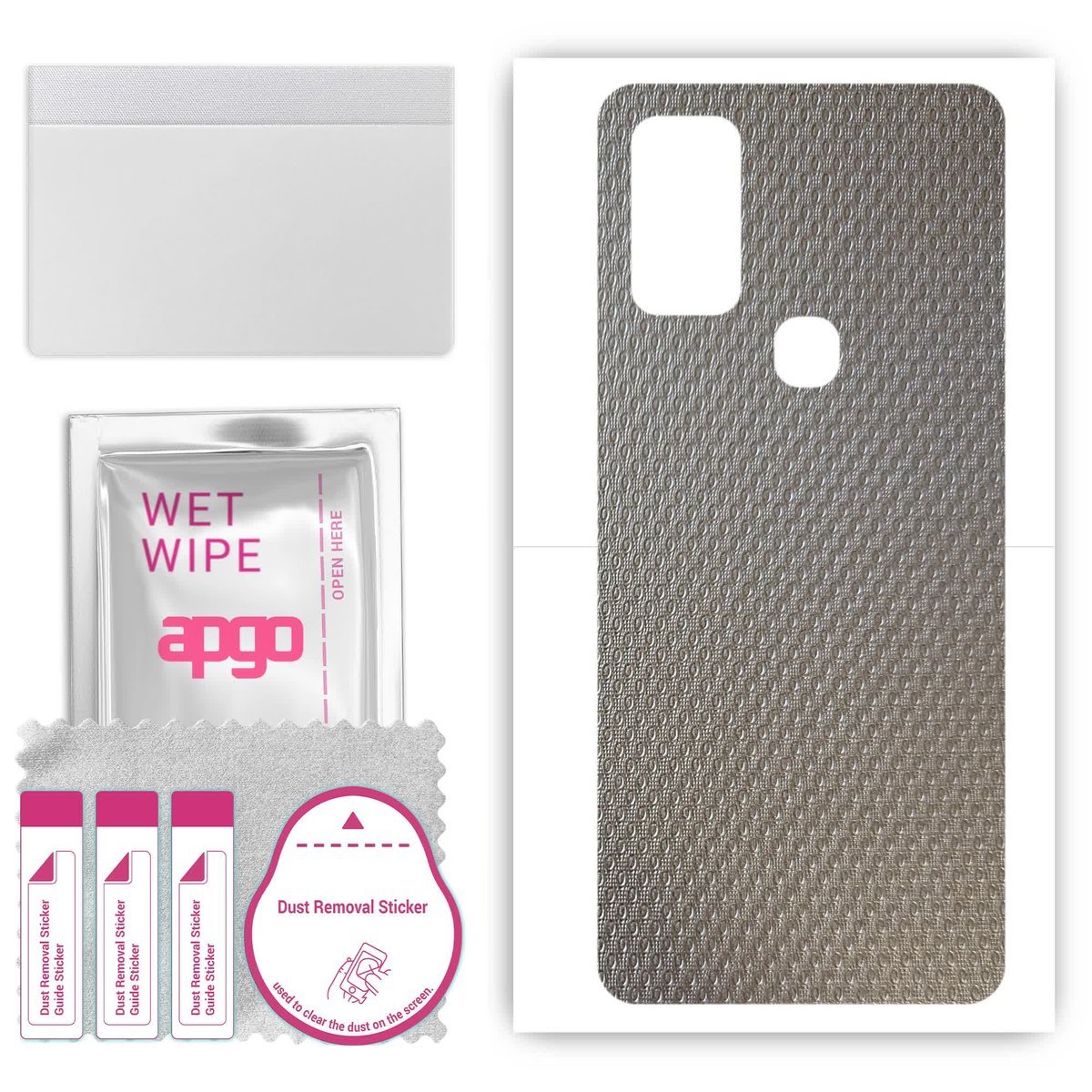 Folia naklejka skórka strukturalna na TYŁ do Samsung Galaxy M31 Prime - Aluminium krople - apgo SKINS