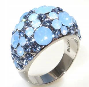 Piercionek niebieski Swarovski El BlueSky 11 12 13 - Pierścionki - miniaturka - grafika 1