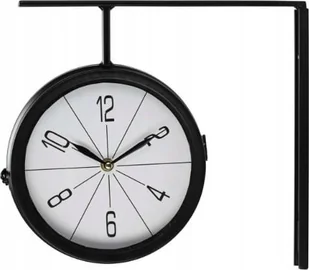 Koopman Zegar ścienny dwustronny czarny nowoczesny design 30 cm - Zegary - miniaturka - grafika 1