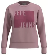 Bluzy damskie - Pepe Jeans Lenna Bluza damska, Różowy (zachmurzona róża), XL - miniaturka - grafika 1