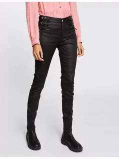 Spodnie damskie - Morgan Spodnie materiałowe 212-PBIKKY Czarny Slim Fit - grafika 1