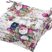 Poduszki na krzesła - Zestaw poduszek na krzesło ogrodowe do jadalni AMPO 36x36 cm biały czerwony 4 szt. - miniaturka - grafika 1