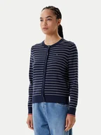 Swetry damskie - Tommy Hilfiger Kardigan WW0WW42370 Granatowy Regular Fit - miniaturka - grafika 1
