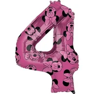 Urodziny dziecka - AMSCAN Balon foliowy cyfra 4 Myszka Minnie - cm - 1 szt. - miniaturka - grafika 1