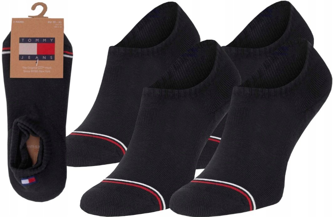 Tommy Hilfiger Skarpetki Stopki 2p Czarne R.43-46