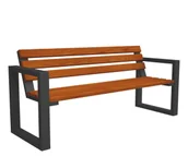 Ławki ogrodowe - Drewniana ławka parkowa 150cm Oxis G3-H76 - miniaturka - grafika 1