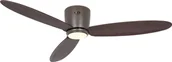 Wentylatory sufitowe - Energooszczędny wentylator sufitowy z oświetleniem LED i pilotem Eco Plano II 132 cm brązowy - miniaturka - grafika 1